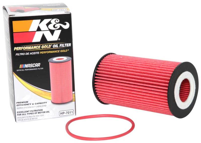 K&N oil filter for 2008 Porsche 911 3.6L and 3.8L engines, cartridge-style engine oil filter by K&N Engineering.