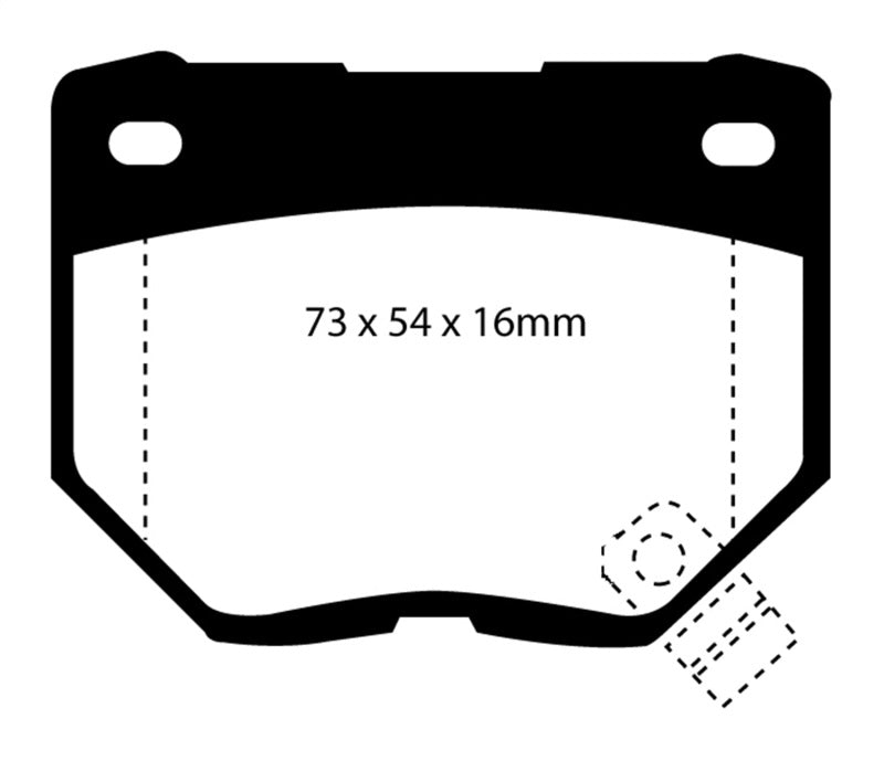 EBC Redstuff rear brake pads for Nissan Skyline R32 2.6 Twin Turbo GT-R, performance brake pads with red friction material