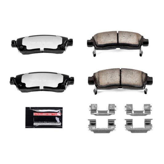 PowerStop rear Z36 truck and tow brake pads with hardware for Buick Enclave 2008-2017, performance brake components.