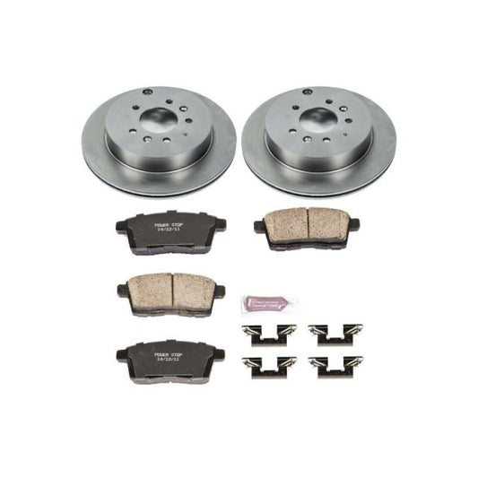 PowerStop rear brake kit for Mazda CX-7 2007-2012, includes OE-style brake components for reliable stopping performance.