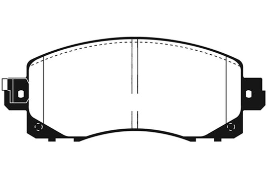 EBC 2022+ Subaru WRX 2.4T and Crosstrek Redstuff front brake pads for high-performance braking system.