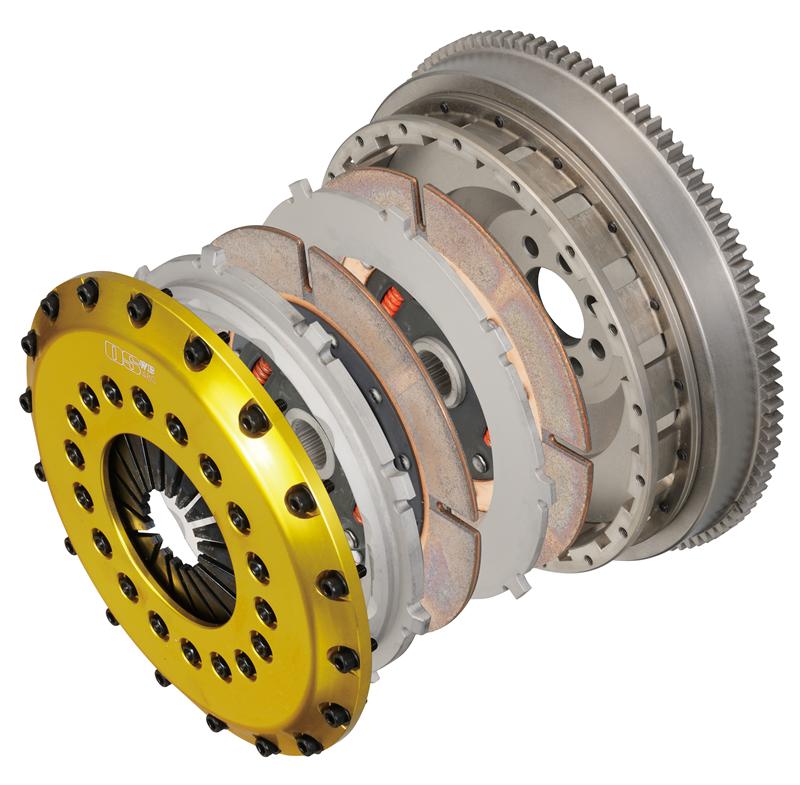 OS Giken Toyota Supra 1JZGTE TR Series twin plate clutch kit with dampened design, includes clutch components and hardware.