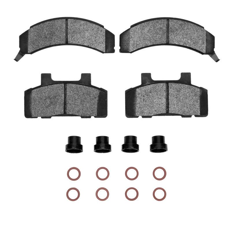 R1 Concepts OE front semi-metal brake pads and hardware kit for Buick Electra R1 83-90, showing brake pad and hardware components.