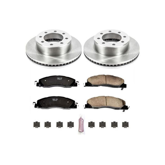 PowerStop OE brake rotors for 2011-2018 Ram 3500 front Autospecialty brake kit, high-quality automotive brake components