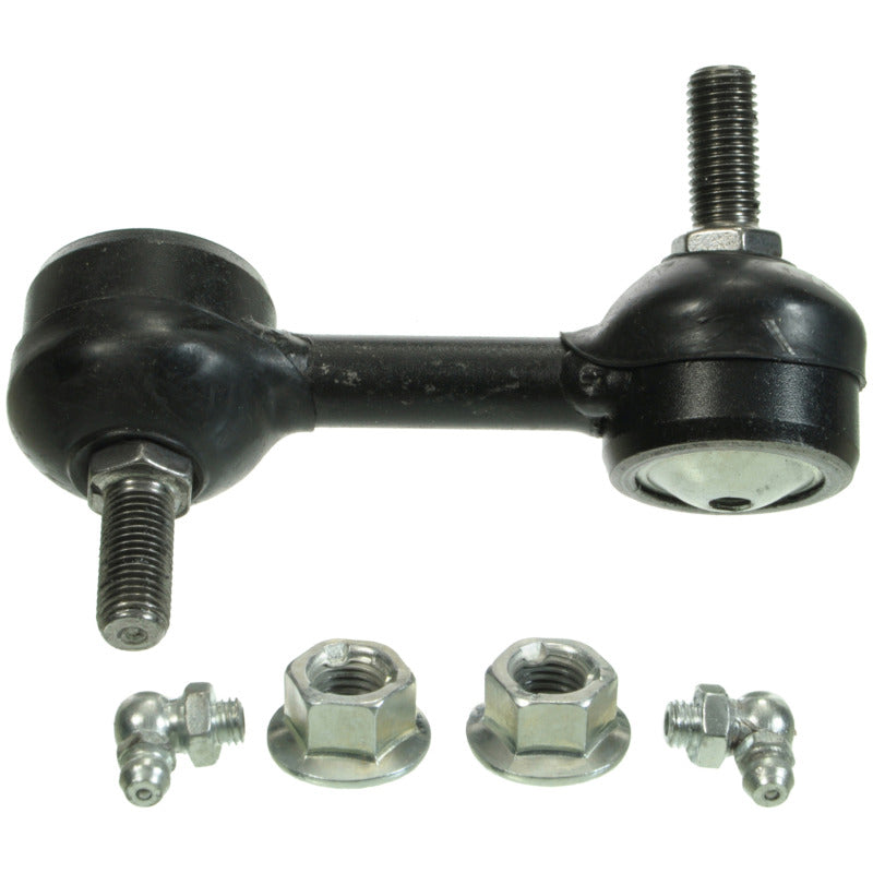 Moog front left sway bar endlink kit for Acura TSX 2004-2014, showing metal components with bushings and mounting hardware.