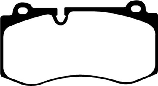 EBC Redstuff front brake pads for 2007-2008 Mercedes-Benz CL550 5.5, performance brake pads with red friction material.