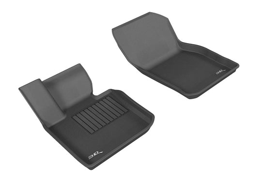 Black rubber floor mat for the first row of 2014-2019 Mini Hardtop 2-Door/Convertible by 3D MAXpider, designed for easy fit and protection.