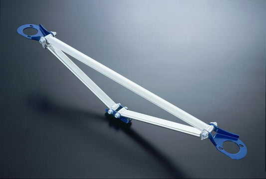 Cusco OS-T rear strut bar installed on Nissan 240SX S13, enhancing vehicle stability and suspension performance.