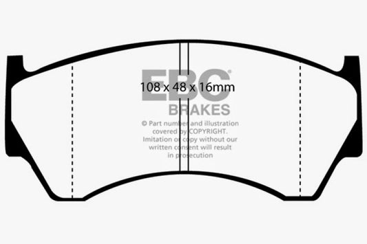 EBC Ultimax2 front brake pads for Nissan Sentra 1.6 model, OE quality, designed for reliable braking performance