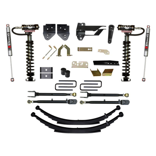 Skyjacker 6-inch coilover suspension system for 2017 Ford F250-F350 4WD trucks, showing the coilover components and mounting details.