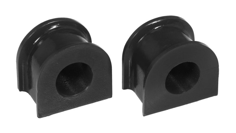 Black Prothane sway bar bushings for 1990-1997 Honda Accord, 25mm rear sway bar bushings installed on the vehicle.