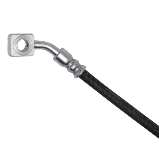 DFC Chevrolet Camaro rear-left brake hose from the brake line kit, designed for 2016-2023 models, showing the flexible rubber brake line.