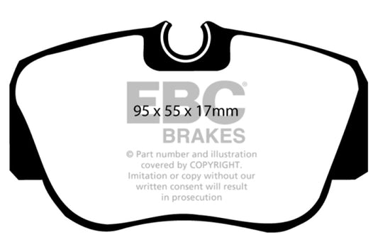 EBC Greenstuff front brake pads for Mercedes-Benz 190/190E 2.3 model, performance brake pads for improved stopping power