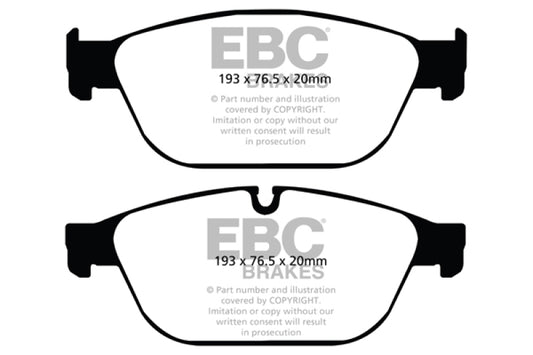 EBC Redstuff front brake pads for 2011-2012 Audi A8 Quattro 3.0 Supercharged performance braking system