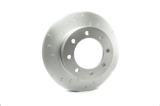 Alcon 07-15 Toyota Tundra/Landcruiser front right slotted brake rotor, heavy-duty automotive disc brake component.