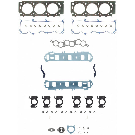 Fel-Pro Ford Taurus HS 9885 PT-4 PermaTorque engine cylinder head gasket set showing multiple gaskets and components.