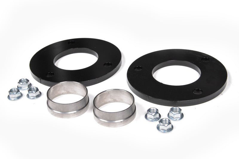 Zone Offroad 21-26 Ford F150 2WD leveling kit with strut spacers, showing the durable metal spacer components for lift installation.