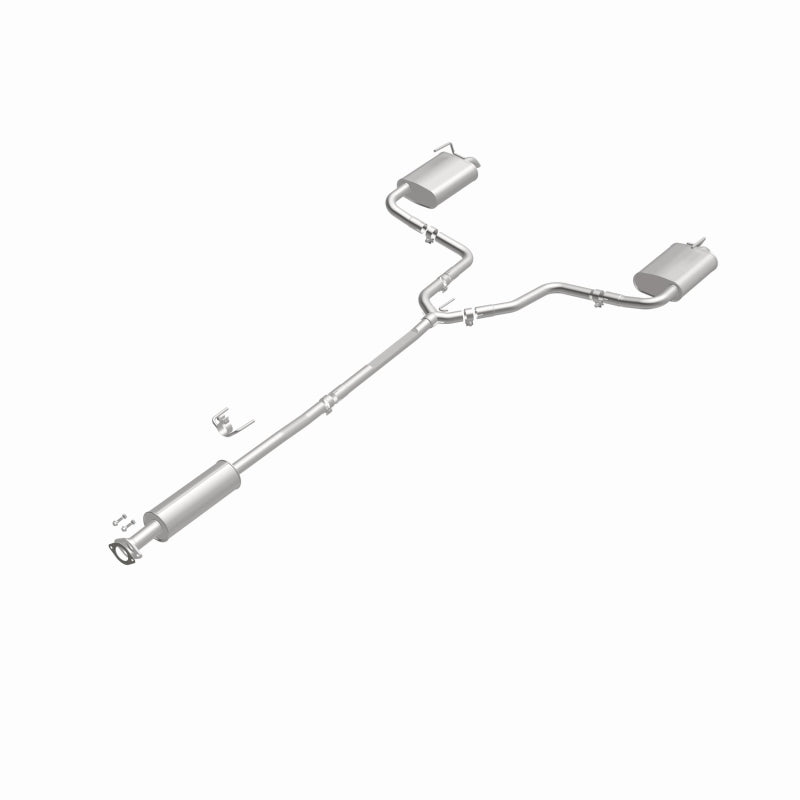Magnaflow catback exhaust kit for Nissan Altima 2.5L 2019-2025 with direct-fit design, shown installed on vehicle.