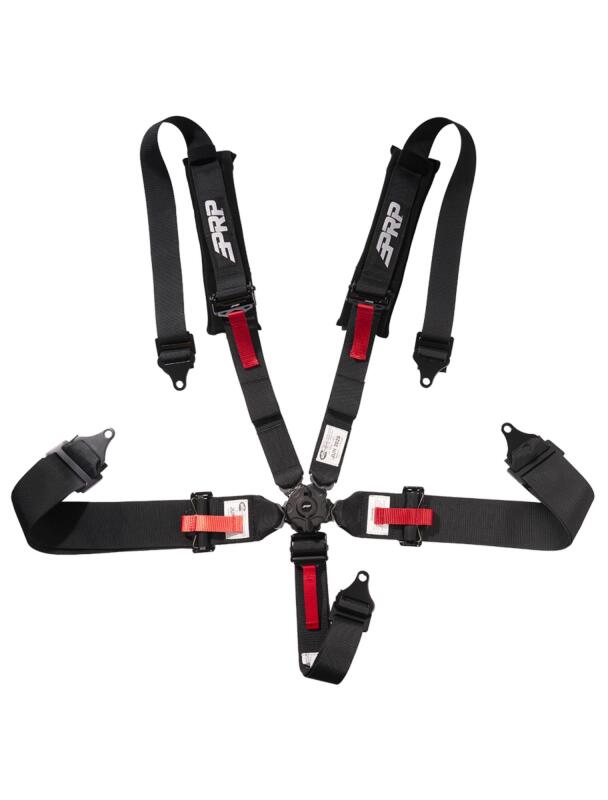 PRP Seats black 5-point cam-lock harness with 2-inch shoulder straps and 3-inch lap belts, SFI 16.1 certified