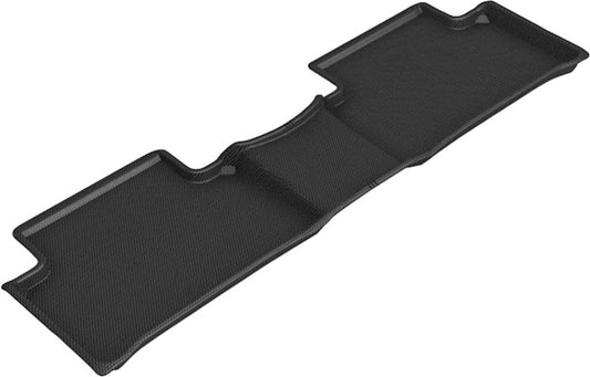 Black 3D MAXpider rubber floor mats for the 2021 Kia Sorento Kagu second row, designed to protect and fit perfectly.