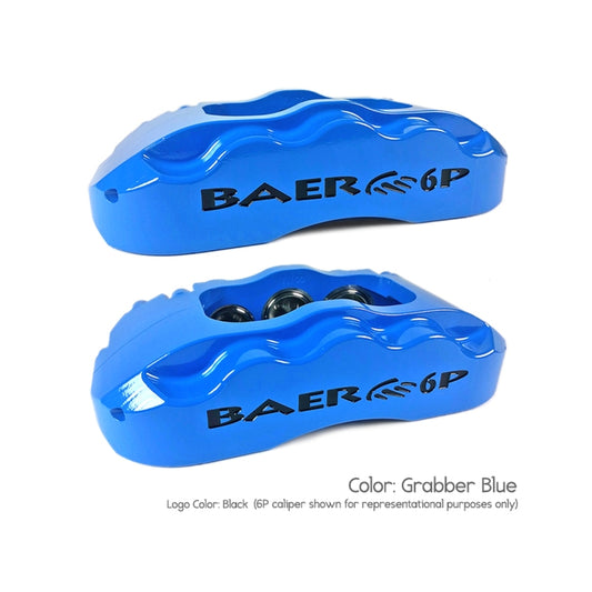 Baer Brakes 97-04 Chevrolet Corvette rear 14-inch Extreme+ SDZ brake kit in Grabber Blue, showing brake rotors and calipers.