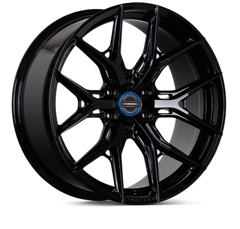 Vossen HF6-4 forged wheel in gloss black, 20x9.5 inches, 6x139.7 bolt pattern, ET15 deep face design with 106.1mm center bore
