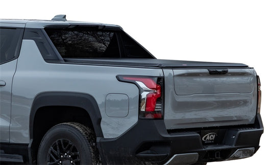 Access 2024 Chevy Silverado/GMC Sierra EV 5ft 11in bed roll-up tonneau cover without midgate, durable bed cover for pickup trucks.