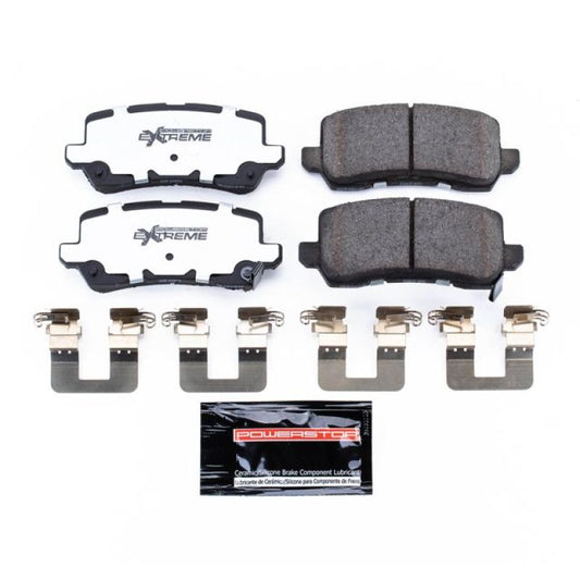 PowerStop Z26 rear performance brake pads with hardware for Acura MDX 2017-2019, designed for enhanced stopping power and durability.