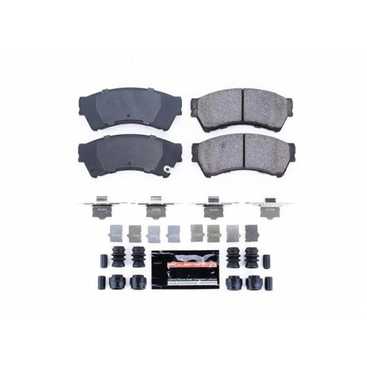 PowerStop Z23 Evolution Sport brake pads for Ford Fusion front, showing the brake pad set with hardware included.