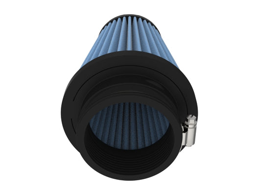 aFe POWER universal clamp-on air filter with D2 Dura-Dry media, 3-inch inlet, 5-inch base, 3.5-inch top, and 7-inch height.