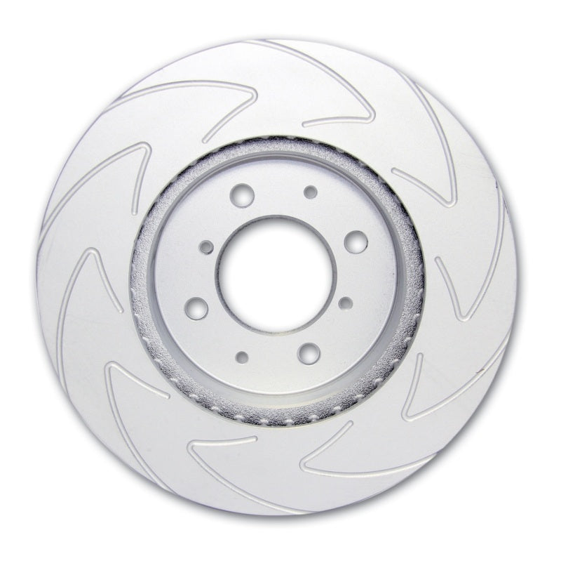 EBC slotted rear brake rotors for 2003-2004 Subaru Impreza WRX STi 2.0 Turbo, featuring a durable metal finish and slotted design