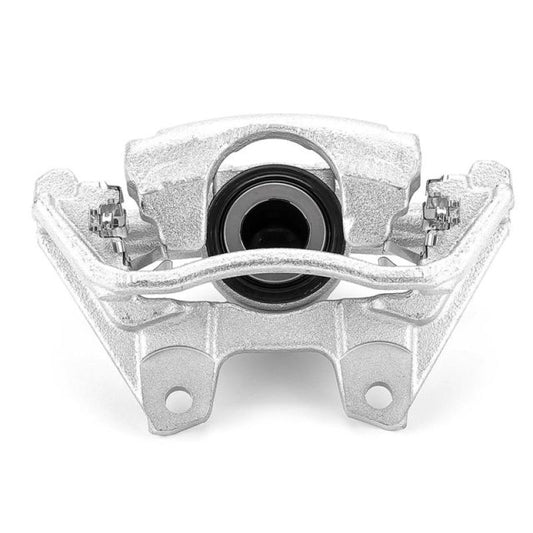 PowerStop rear left OE brake caliper and bracket for 2018 Jeep Wrangler, showing the black metal caliper assembly.