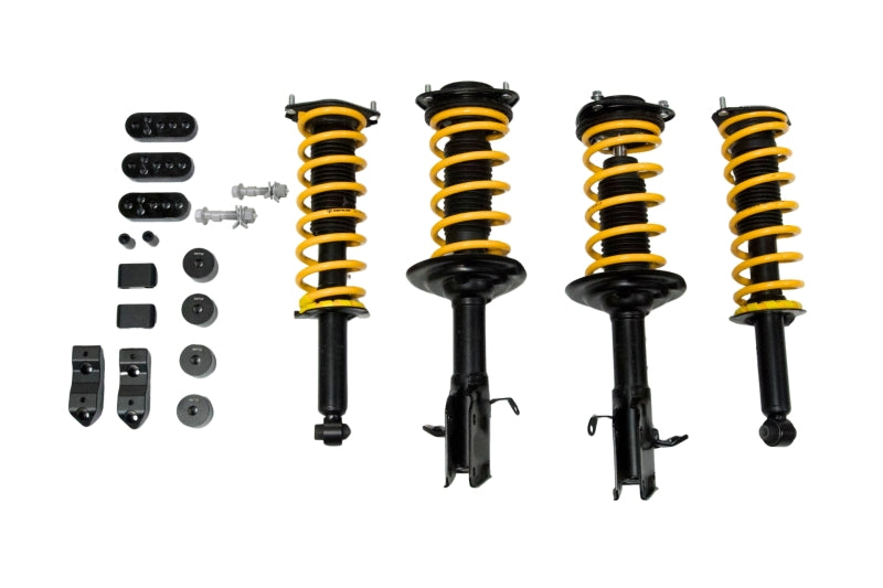 Whiteline Subaru Crosstrek front and rear lift kit bushing components, compatible with 24-26 models, for improved suspension performance.
