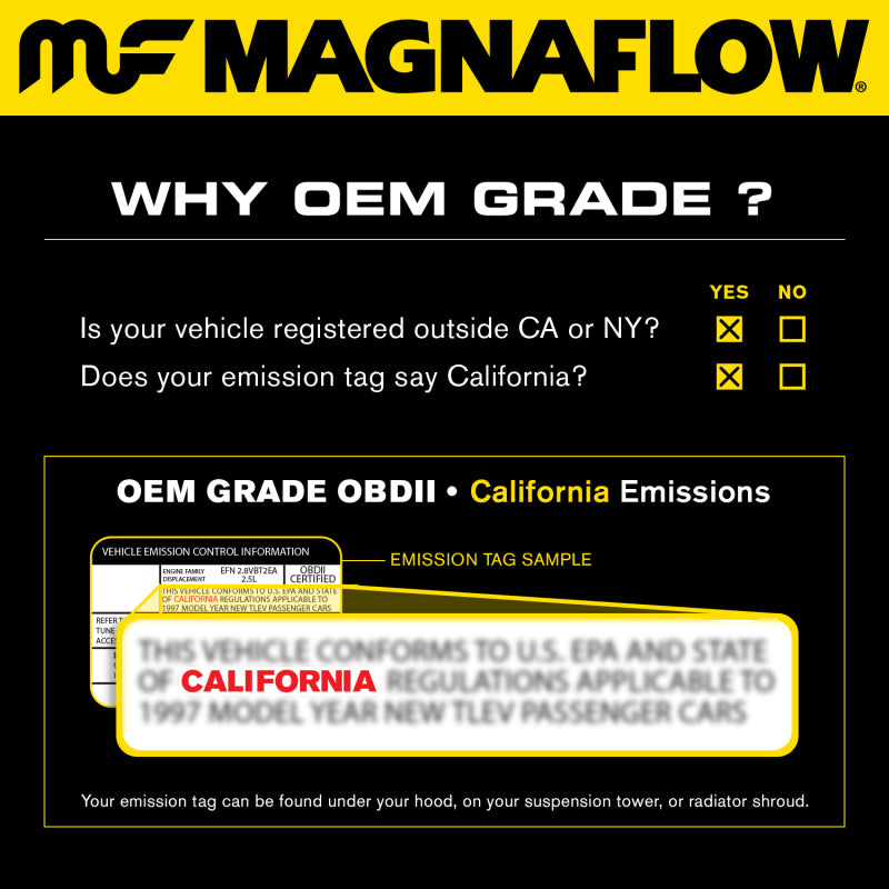 MagnaFlow Direct Fit Catalytic Converter 06-07 Mazda 6 2.3L OEM Underbody
