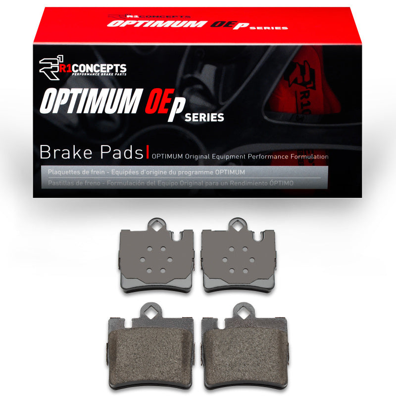 Mercedes-Benz CL55 AMG rear brake pads by R1 Concepts, OE quality Optimum OE brake pads for reliable stopping power.