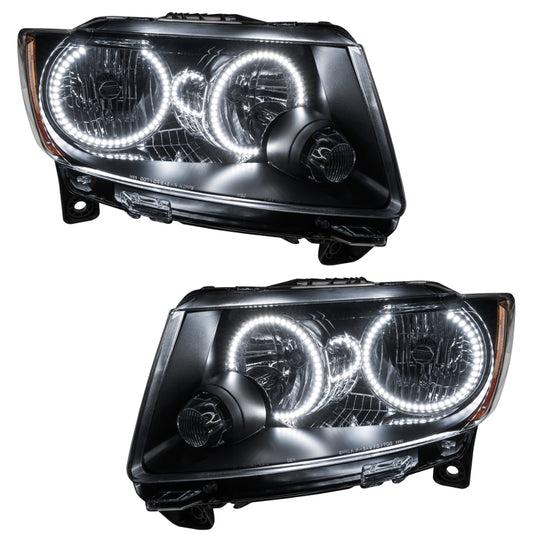 Oracle Lighting Jeep Grand Cherokee SMD headlight in chrome with white color, non-HID LED headlights for models 11-13.