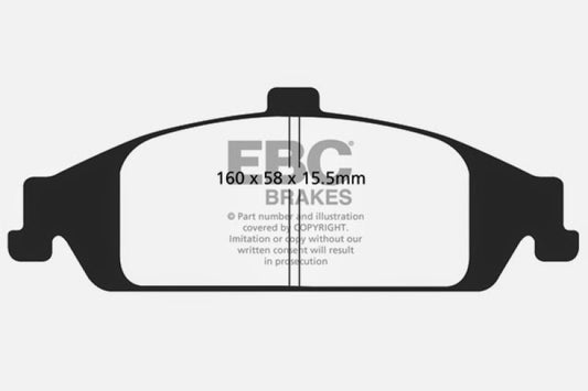 EBC Redstuff performance front brake pads for 98-01 Chevrolet Malibu 2.4 engine, high-performance brake components