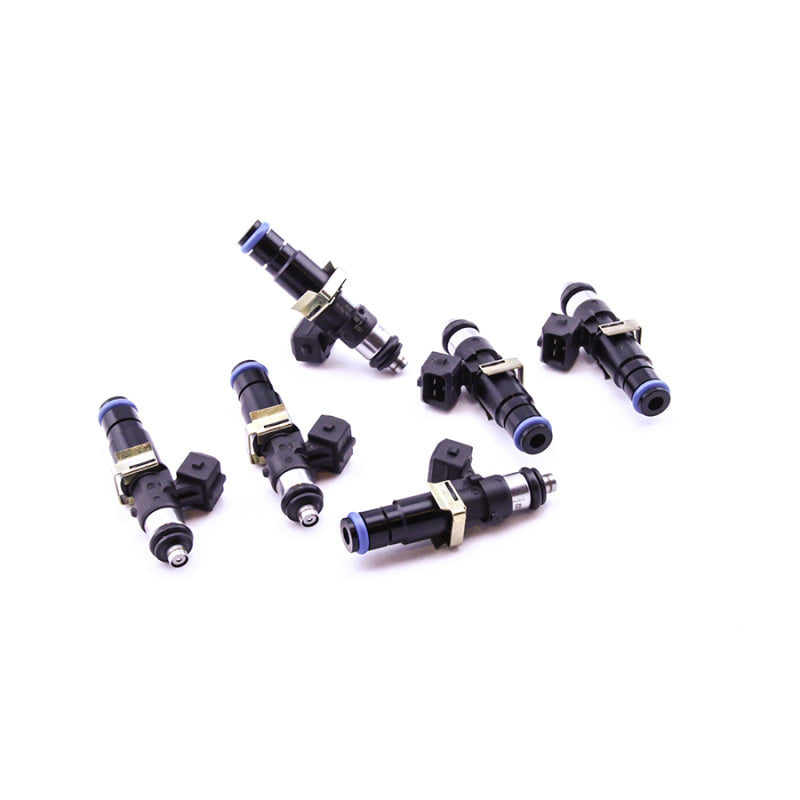 DeatschWerks fuel injector set for 99-10 Ford Mustang V6 3.8L/4.0L Bosch EV14 1500cc injectors, 6-piece set for 6-cylinder engines.
