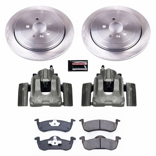PowerStop rear Autospecialty brake kit with calipers for 2013-2019 Lincoln MKT, includes OE-style brake components.