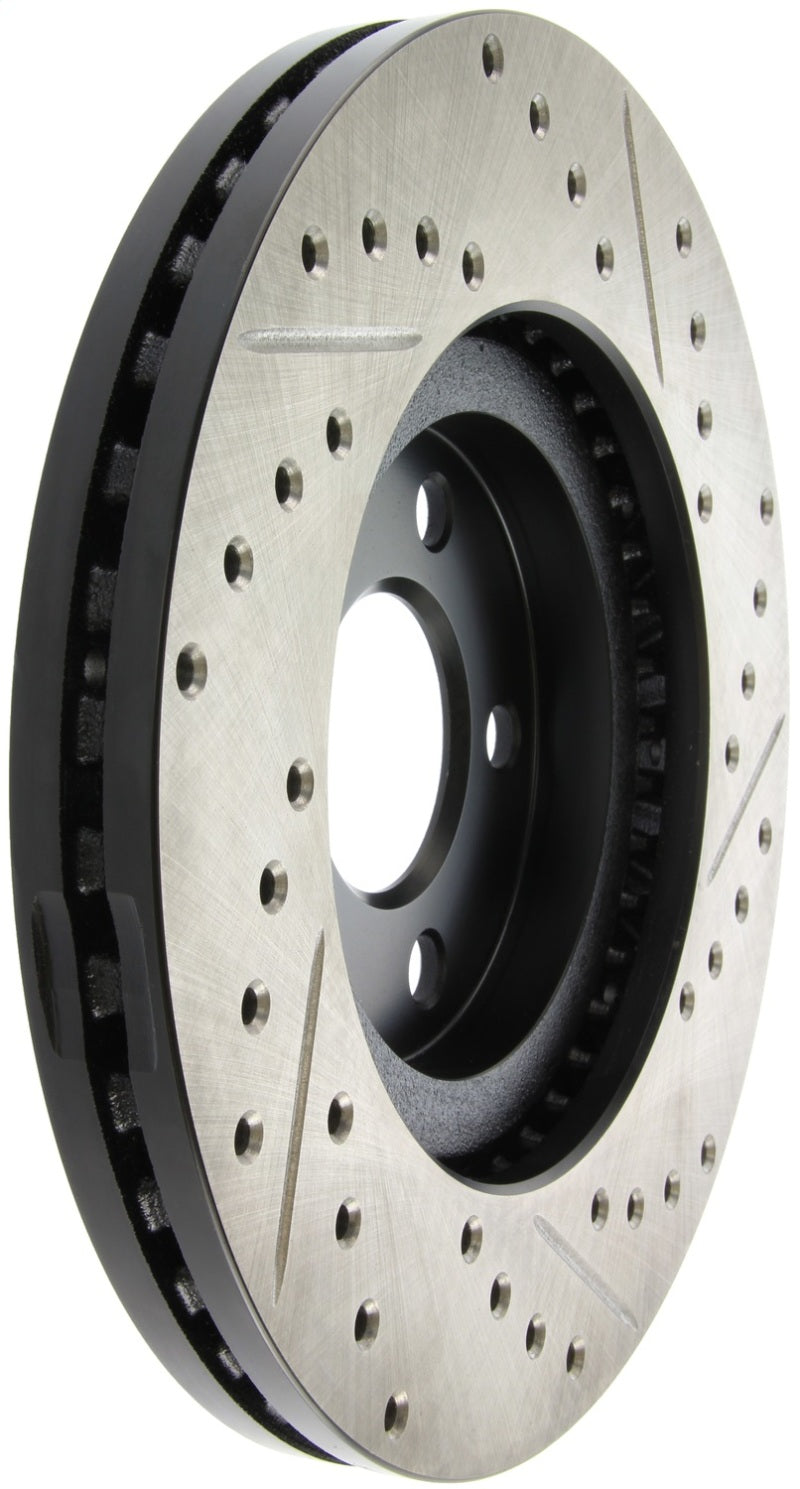 StopTech front right slotted and drilled brake rotor for Chrysler PT Cruiser 2003-2009 and Dodge Neon SRT-4 2003-2005