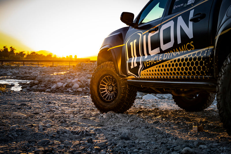 ICON Alloys Recon Pro satin charcoal cast wheels, 18x9 inch, 6-lug 5.5 bolt pattern, 0mm offset, 5-inch backspacing.