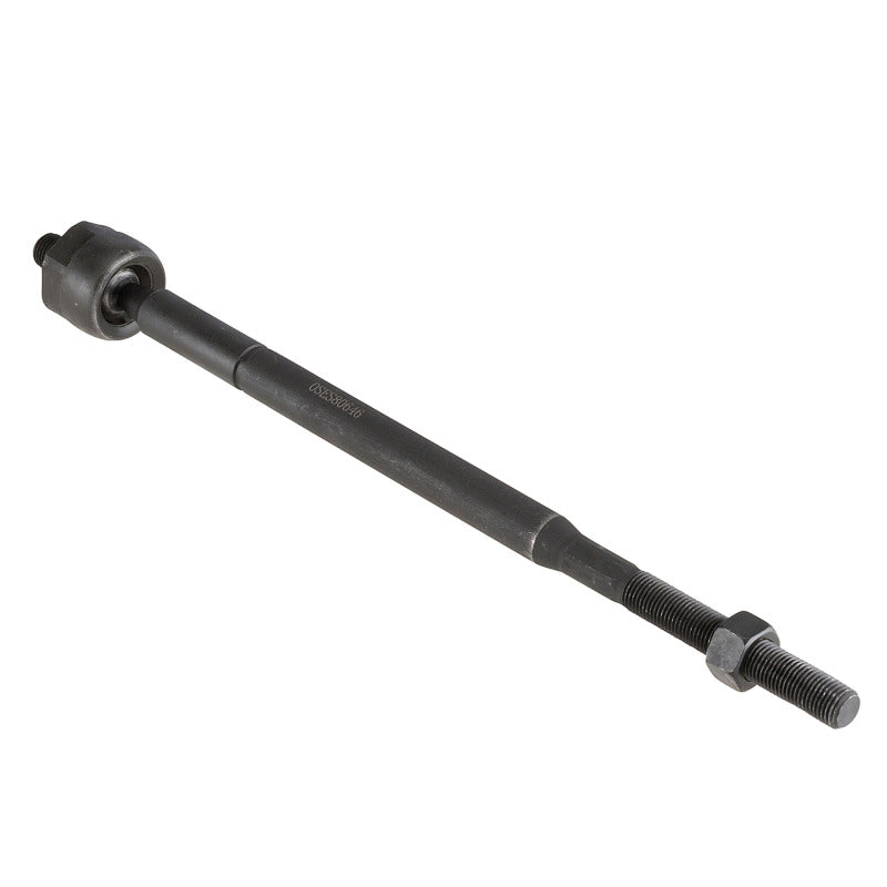 Moog front inner tie rod end for 2004-2008 Chrysler Pacifica, close-up view showing metal ball joint and threading for steering connection.