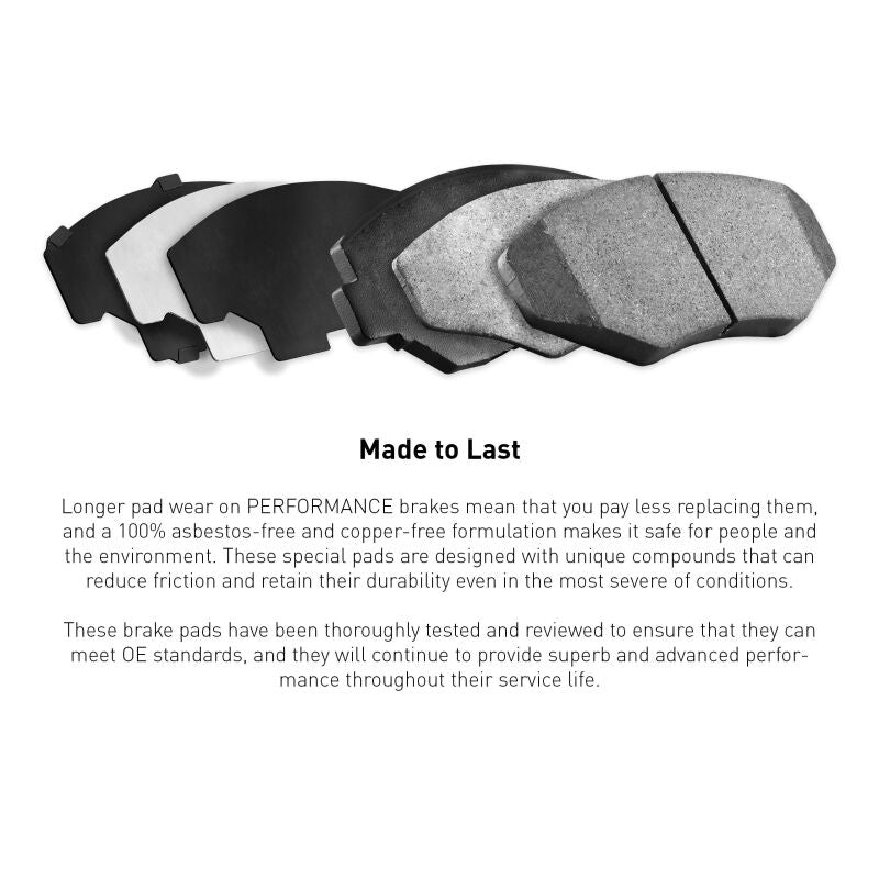 R1 Concepts performance sport brake pads for Porsche Boxster R1 98-05, showing the black brake pad with metal backing plate
