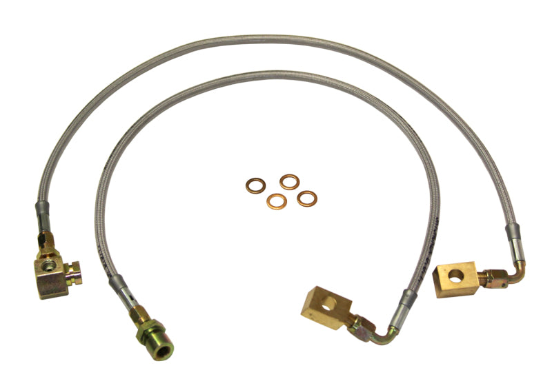 Skyjacker brake hose kit for 1999 Ford F-250 Super Duty 4WD, showing flexible brake line components for rear or front suspension.