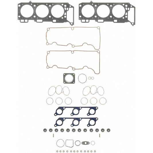 Fel-Pro Ford Explorer PermaTorque engine cylinder head gasket set showing metal and rubber gasket components.