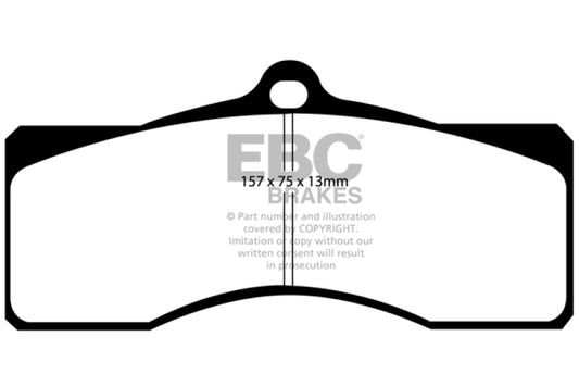 EBC Greenstuff front brake pads for 1968-1969 Chevrolet Camaro first generation, performance brake pads with green friction material