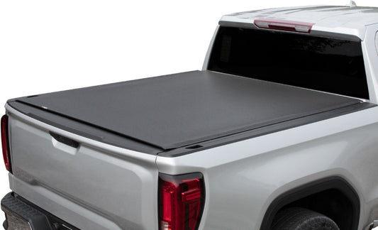 Access 2019+ Chevy/GMC 1500 6ft 6in roll-up bed cover in vinyl, designed for easy bed protection without bedside storage.