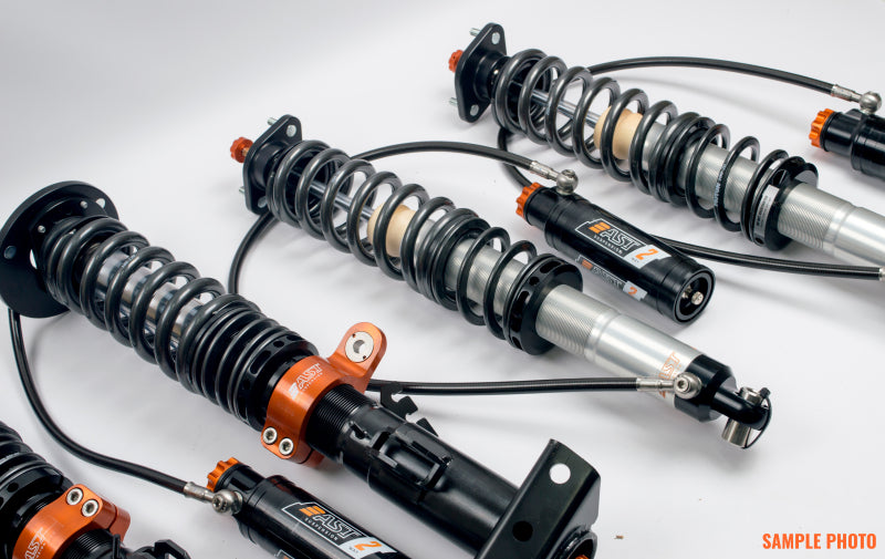 AST Suspension coilovers for Porsche 911 993 5200 Series, showing the adjustable shock absorbers and suspension components.