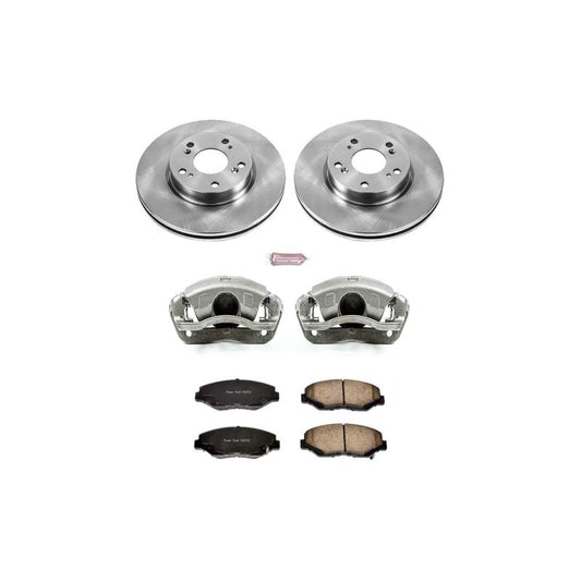 PowerStop OE brake kit with front calipers for 2013 Acura ILX, including brake rotors and calipers, ready for installation