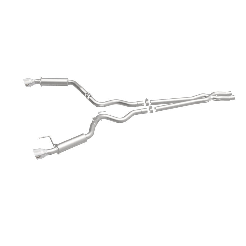 MagnaFlow 2.5-inch stainless steel cat back exhaust with dual split polished tips for 2015 Ford Mustang V6 3.7L.